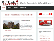 Tablet Screenshot of justicematters.ca